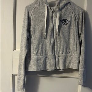 lululemon athletica Light Gray Zip-Up Hoodie